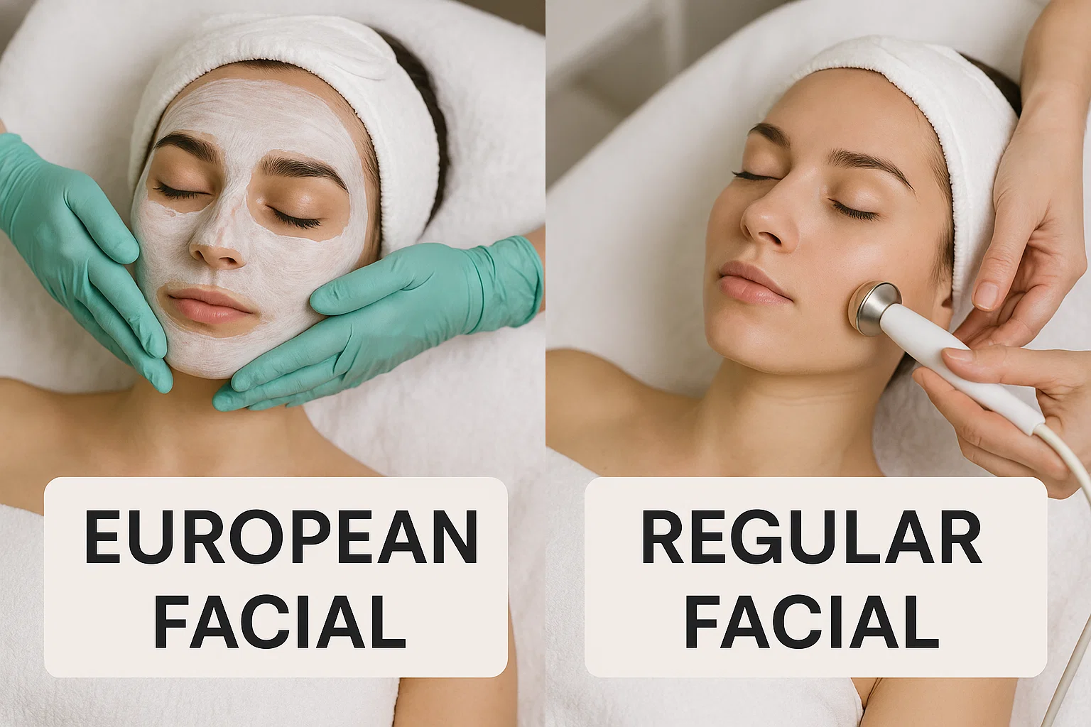 European Facial vs Regular Facial