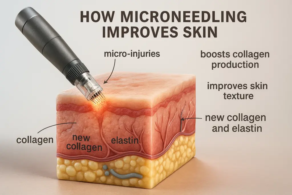 how does microneedling improve skin